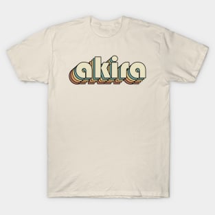 Akira Retro Rainbow Typography Style 70s T-Shirt